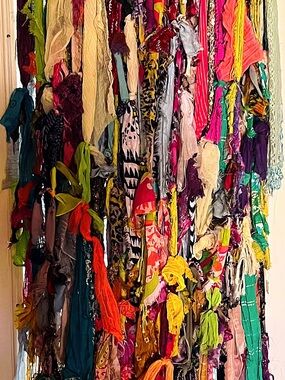 Handmade Vintage Boho Rag Curtains - one of a kind!